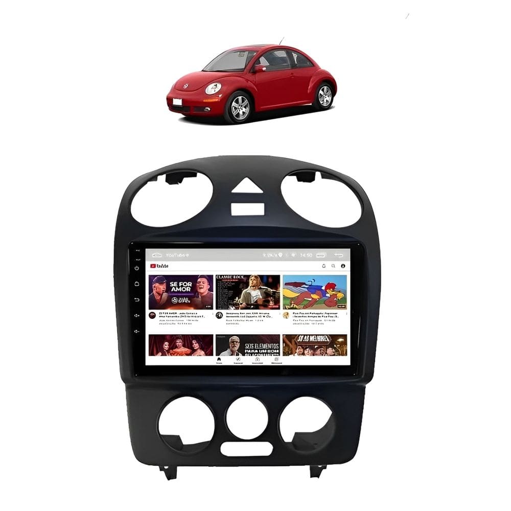 Kit Multimidia New Beetle 2006 / 2012 Carplay AndroidAuto 9 Pol - Roadstar 908BR