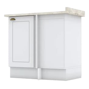 Balcao Canto Reto Com Tampo 84 cm Americana Branco Calcare Henn