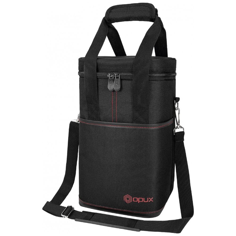 Bolsa Térmica Para Transporte de Vinhos OPUX até 4 Garrafas, Preto