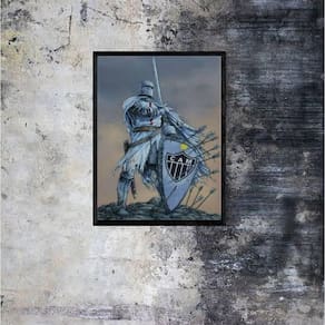 Quadro Decorativo Guerreiro Atleticano 45X34Cm