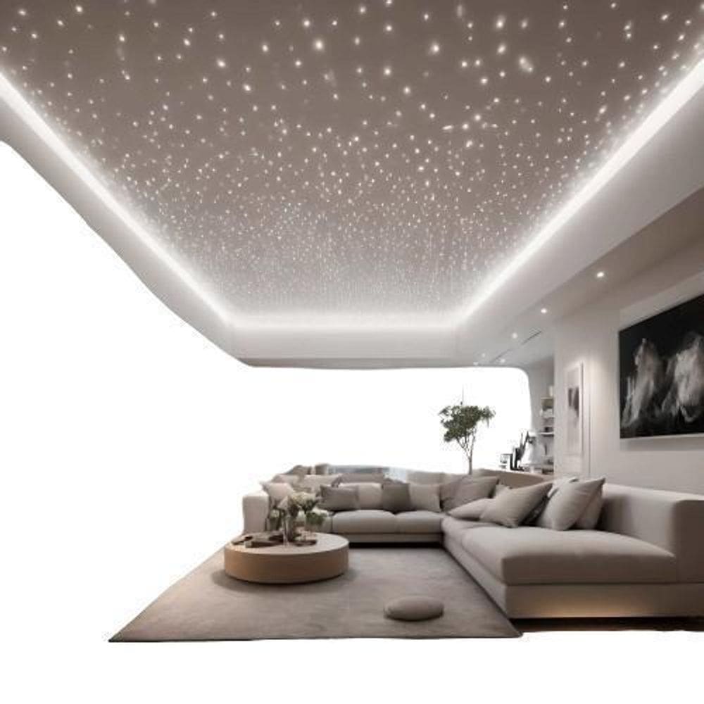 Kit Rgb Mix 200 Fibra Ótica Iluminação Efeito Estrelado