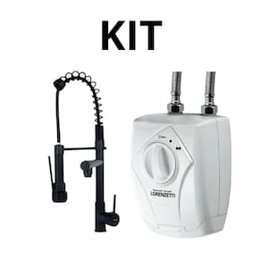 Kit Torneira Monocomando Preta Cozinha + Aquecedor Lorenzetti Versátil 220V