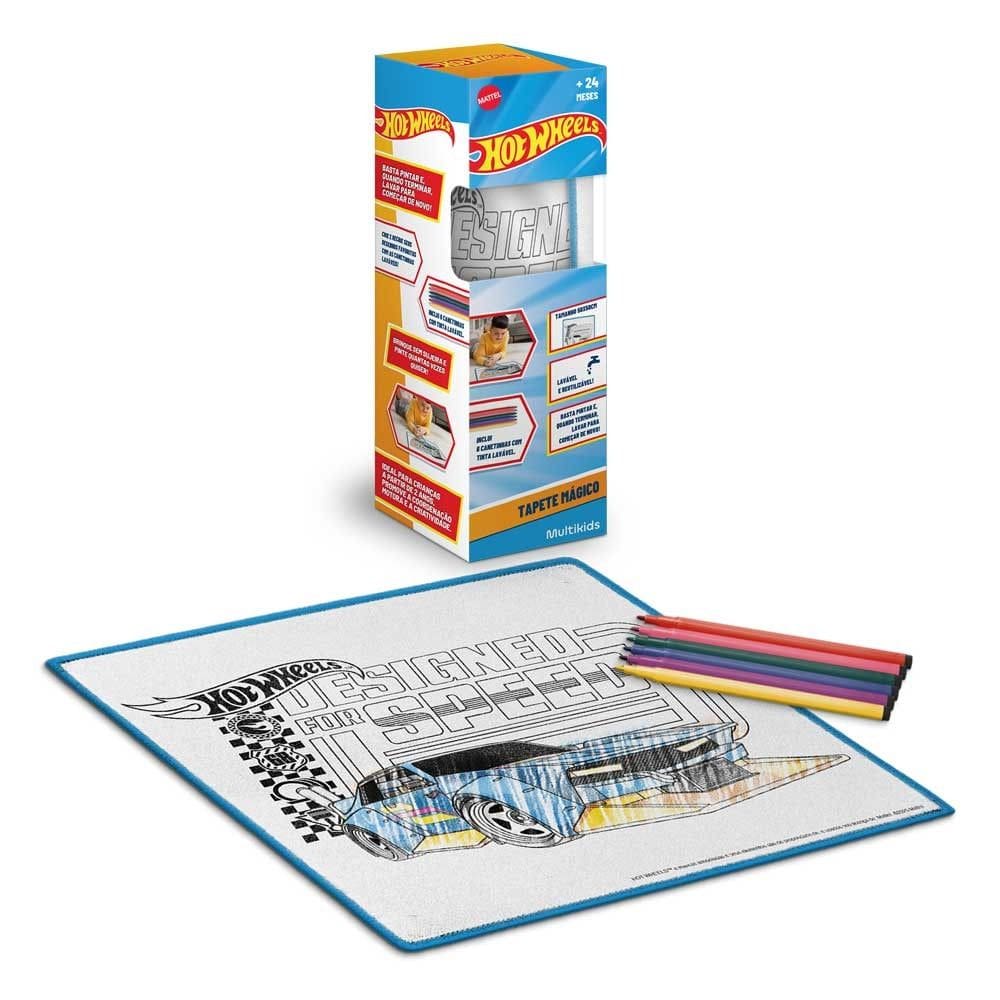 Tapete Mágico Acqua Para Colorir Hot Wheels Multikids - BR2387