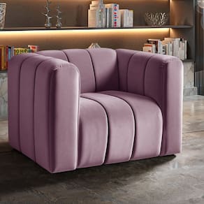 Poltrona Decorativa Retrô Moderna Sala de Estar Roxo