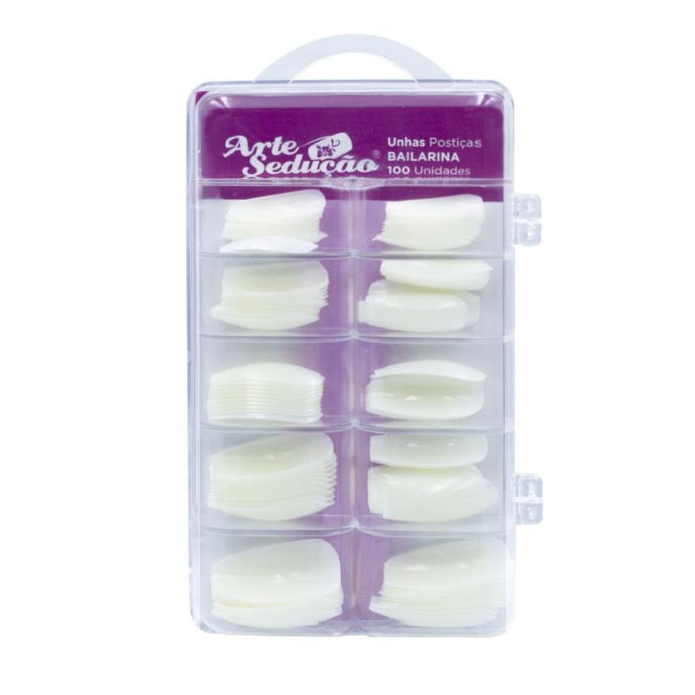 Kit Unhas Postiças Bailarina Com 300 Unidades - Arte Sedução