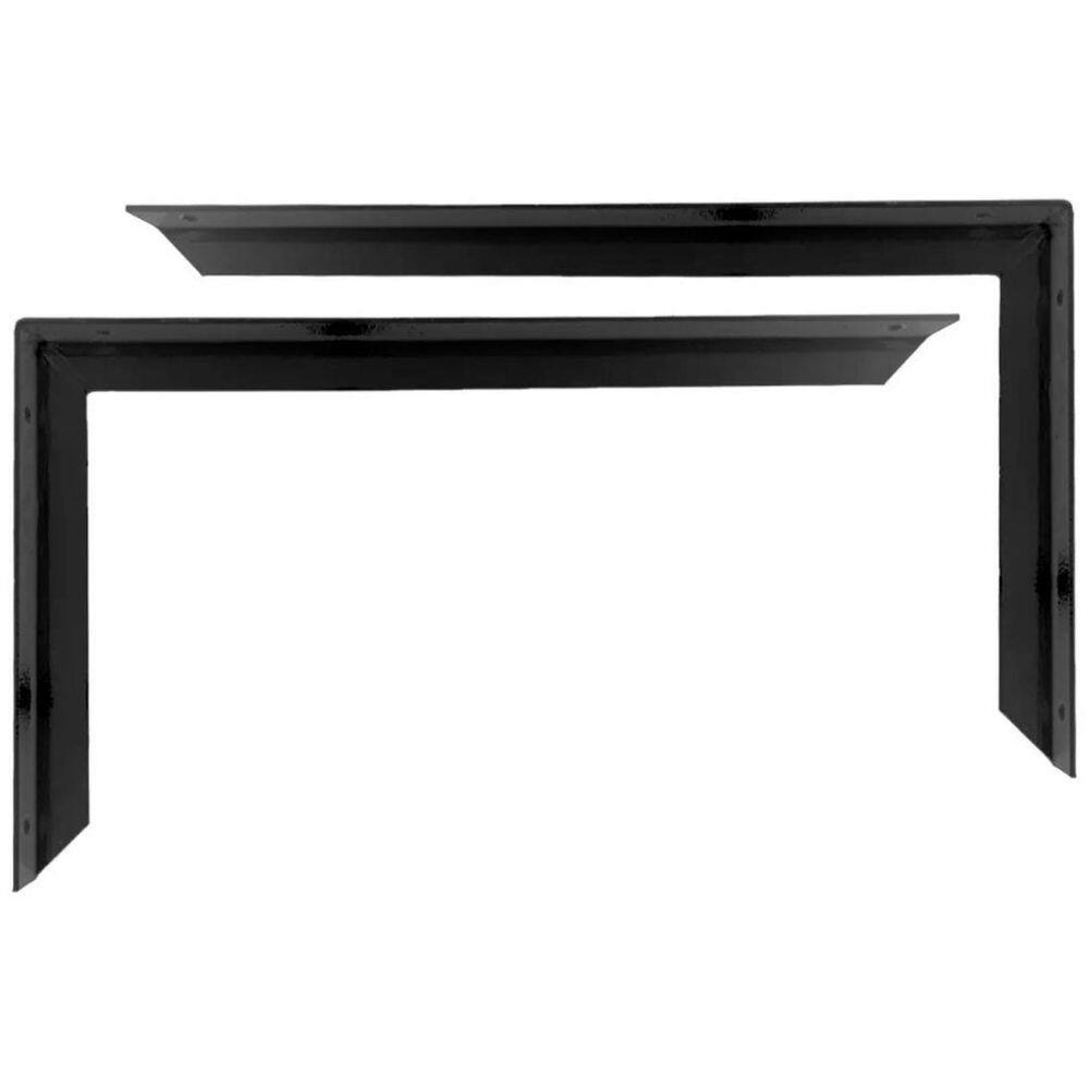 Kit 8 Suporte Mão Francesa Cantoneira 50Cm Preto
