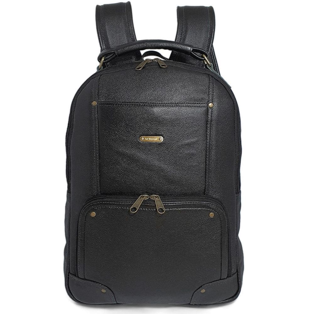 Mochila Executiva Masculina Grande De Couro Para Notebook