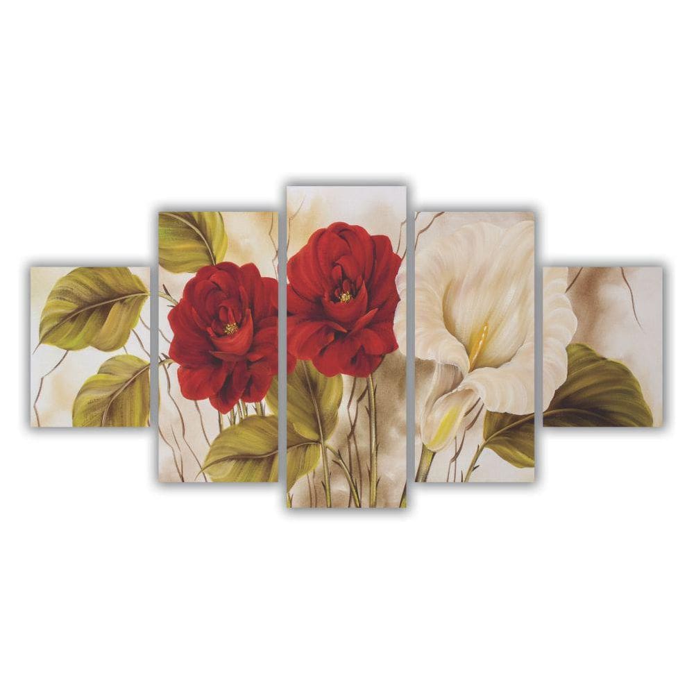 Quadros Mosaico Floral Flores Envelhecidas Natureza Morta