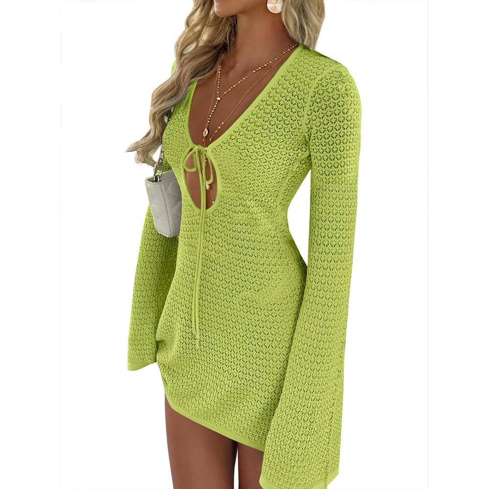 Swimsuit Cover Up ANRABESS Crochet Swimwear Beach Dress Women