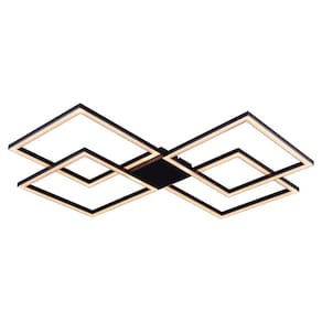 Plafon Sobrepor Perfil Led 96W Design Moderno Quarto Sala
