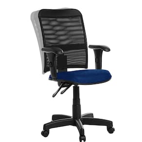 Cadeira De Escritório Ergonômica Tela Com Braço Azul Rcp