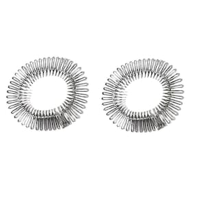 Kit 2 Tiaras Bell Prata Prendedor Cabelo 12Cm