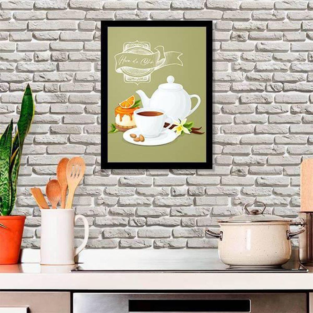Quadro Decorativo Hora Do Chá 45x34cm