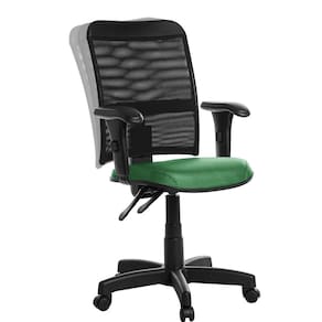 Cadeira De Escritório Ergonômica Tela Com Braço Verde Rj