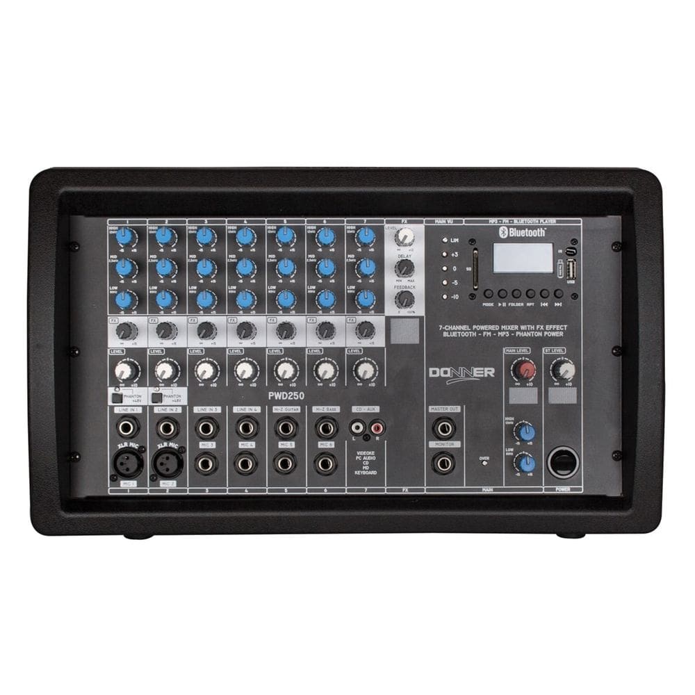 Mixer Amplificado Donner  250W Rms  4 Ohms - Pwd 250