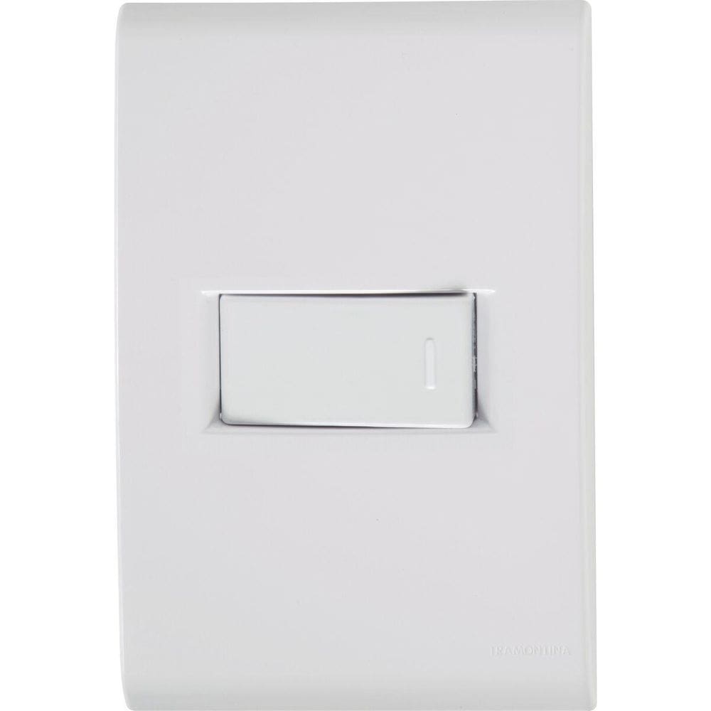 Conjunto 1 Interruptor Simples Horizontal 10A 250V Branco