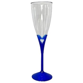 Taça De Champanhe 140Ml Acrílico Evento Festa Base Azul