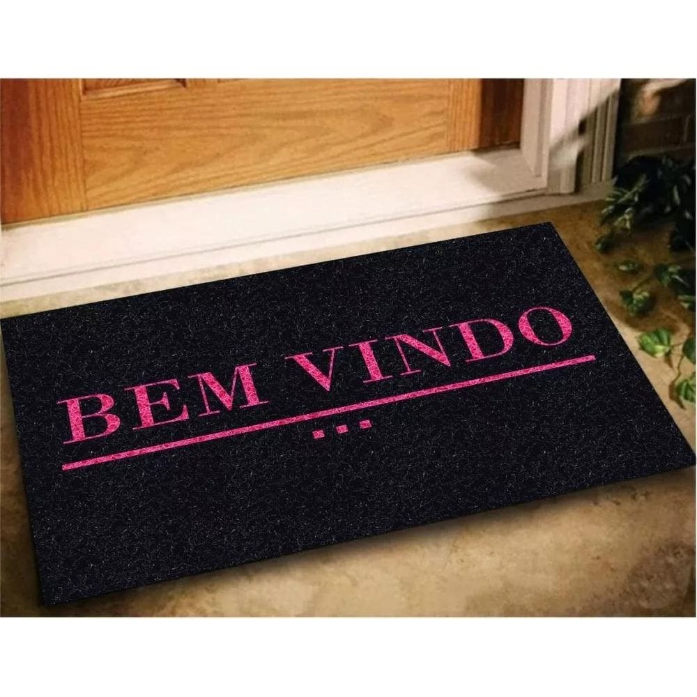 Tapete Capacho Bem Vindo 60X40  Pink