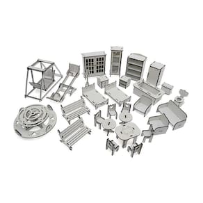 Kit Casa Bonecas Decor Mirian Princesa 29 Moveis P+B Darama
