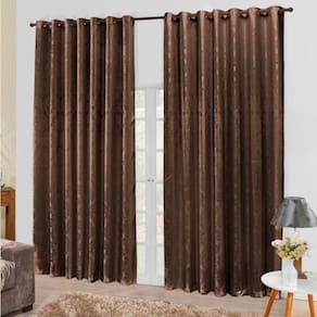 Cortina Tropical Em Jacquard 2,00 X 1,70 Para Varão - Tabaco