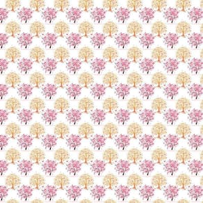 Papel Parede Floral Arvores Miniaturas Adesivo Quarto Sala