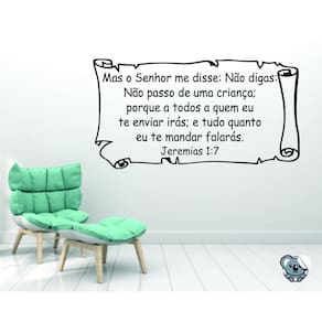 Adesivo De Parede Decorativo Frases Versiculos Jeremias 1:7