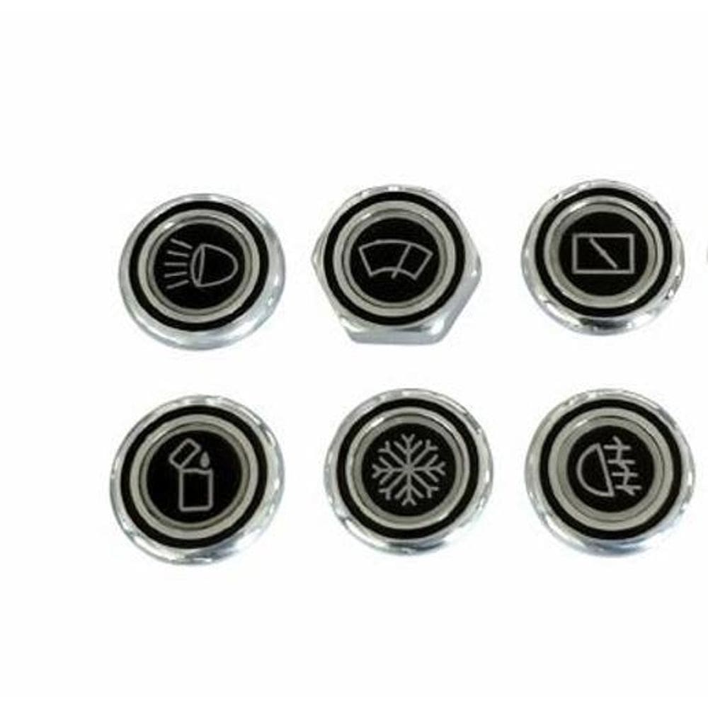 Botão Painel Billet Ford Maverick F100 Corcel 6Pçs