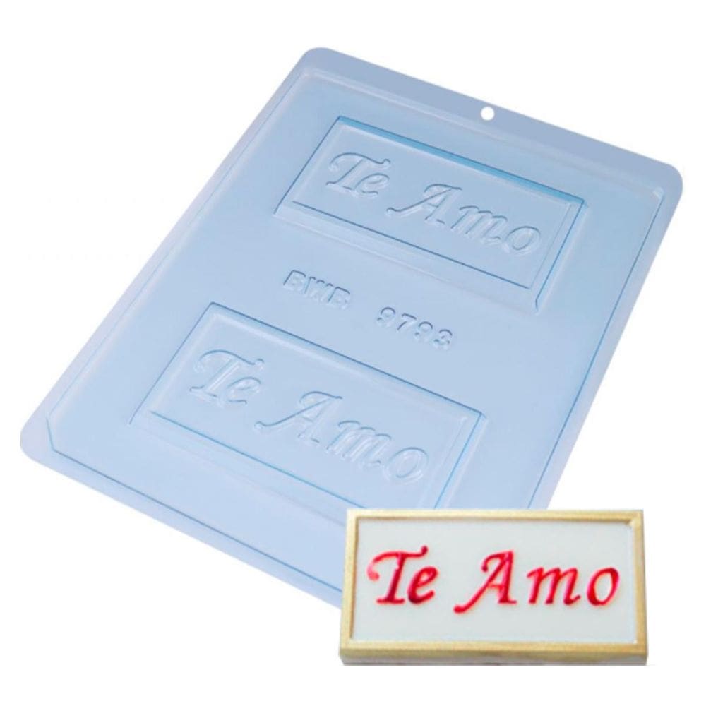 5Un Formas Barrinha Te Amo Acetato Bwb Chocolate