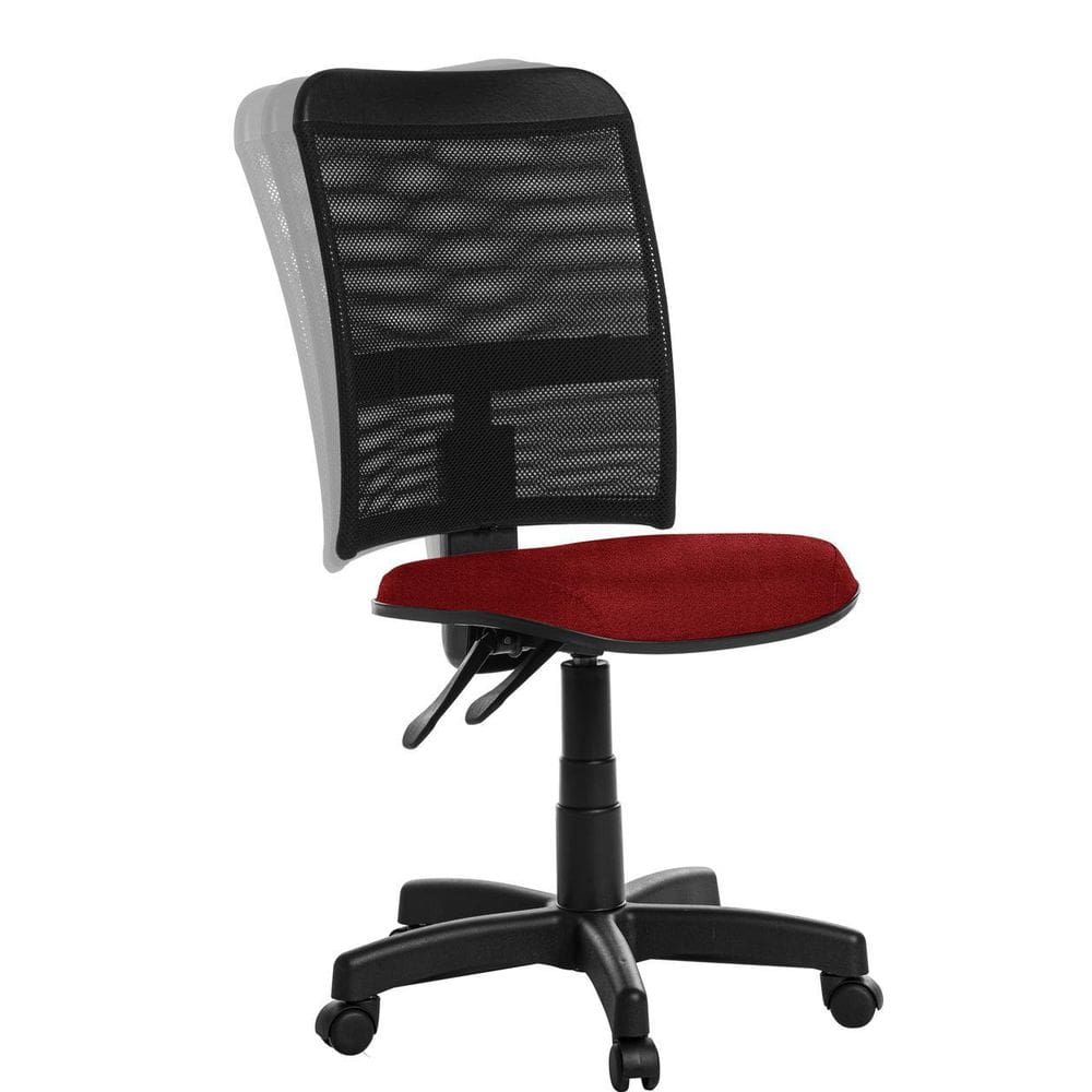 Cadeira Escritório Ergonômica Em Tela Rcp Vermelho