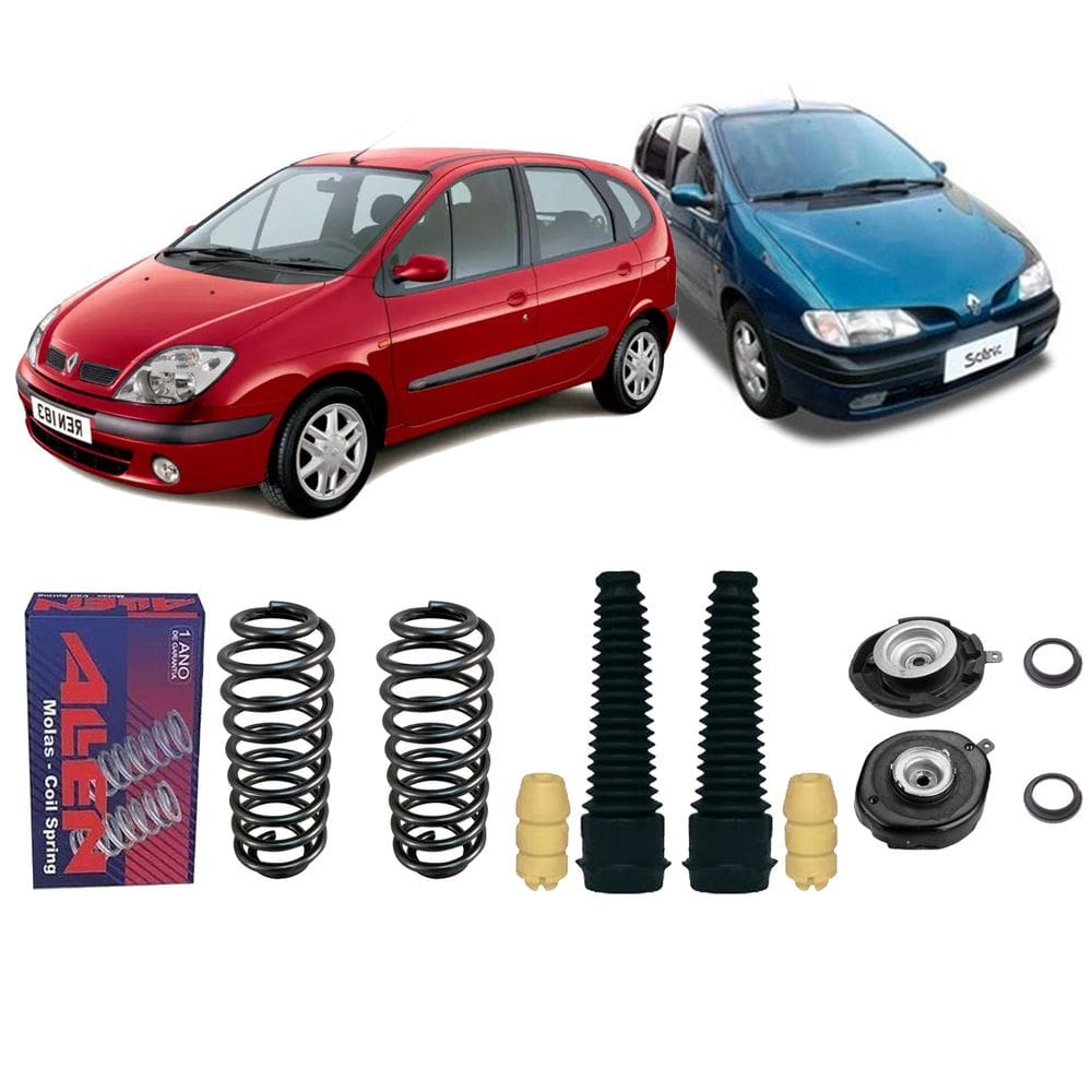 2 Kit Coxim + Mola Amortecedor Allen Scenic 2000 2001 2002