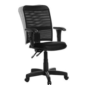 Cadeira De Escritório Ergonômica Tela Com Braço Preto Rj
