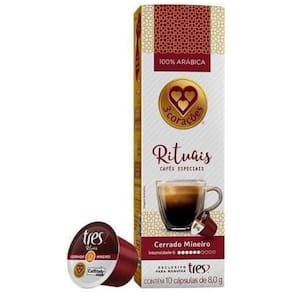 Café Tres 3 Corações Rituais Cerrado Mineiro Box 10 Cápsulas