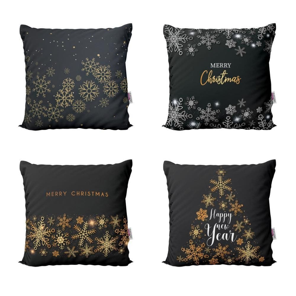Kit 4 Almofadas Decoração De Natal Para Sofá 40X40