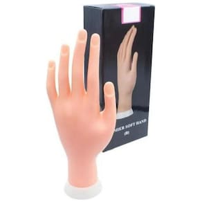 Mão Para Treino Silicone Dedo Flexível Manicure