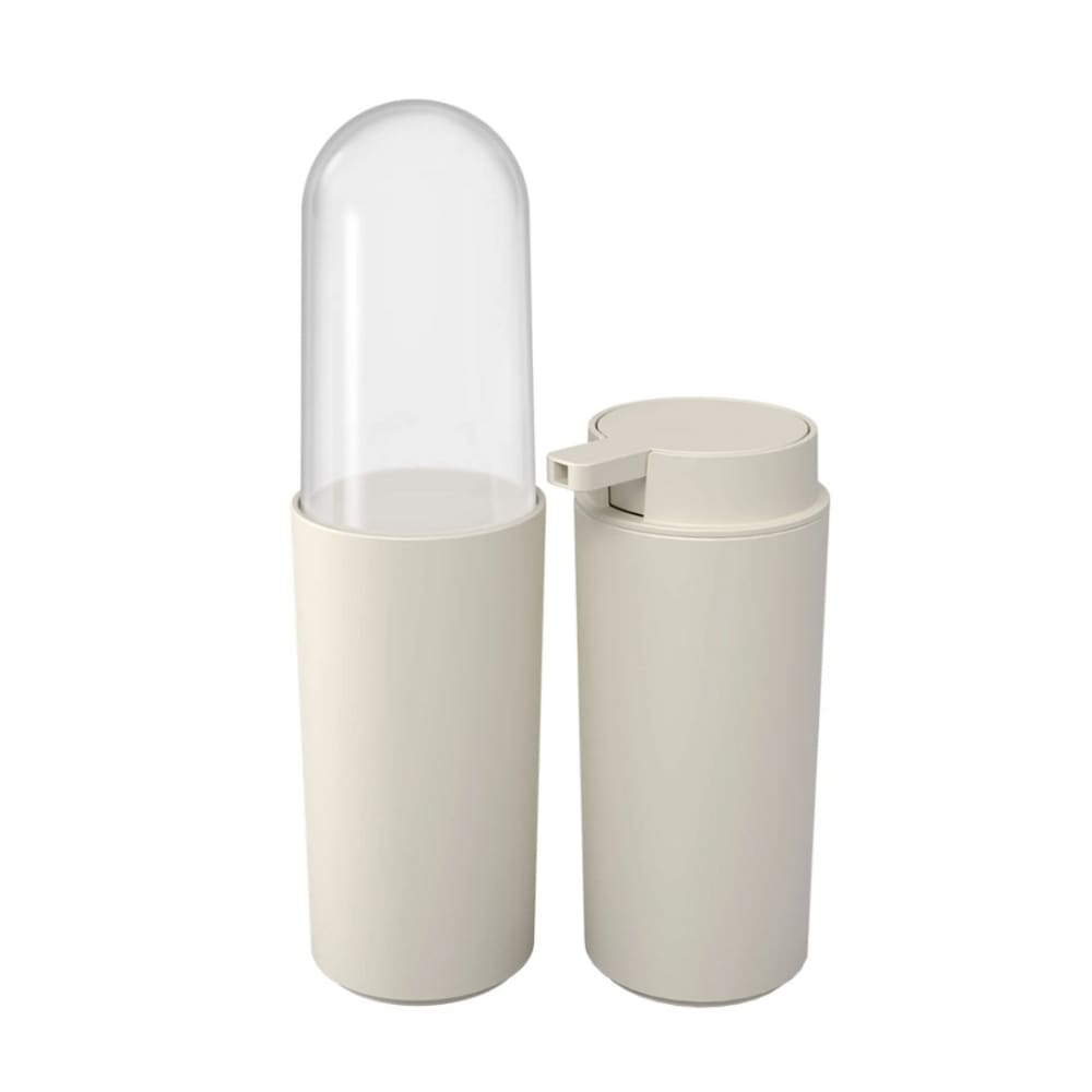 Kit banho com tampa Serene 2 Peças bege