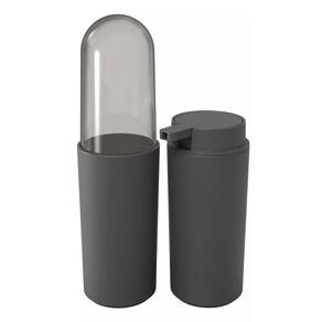 Kit banho com tampa Serene 2 Peças Cinza