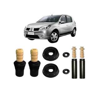 4 Kit Coxim Amortecedor Dianteiro Traseiro Sandero 07 08 09