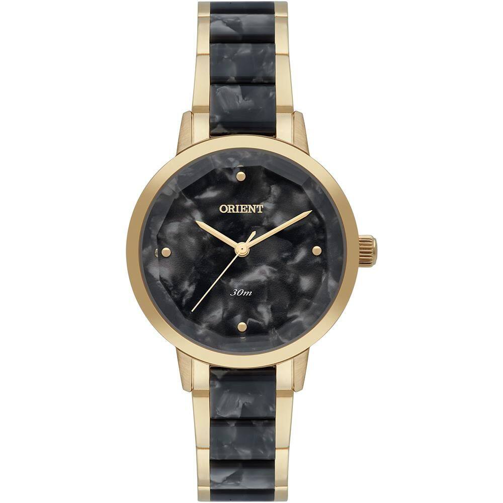 Relógio Orient Feminino Ref: Ftss0141 P1kp Marmorizado Dourado