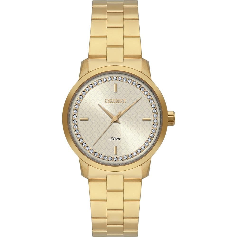 Relógio Orient Feminino Ref: Fgss0239 C1kx Casual Dourado