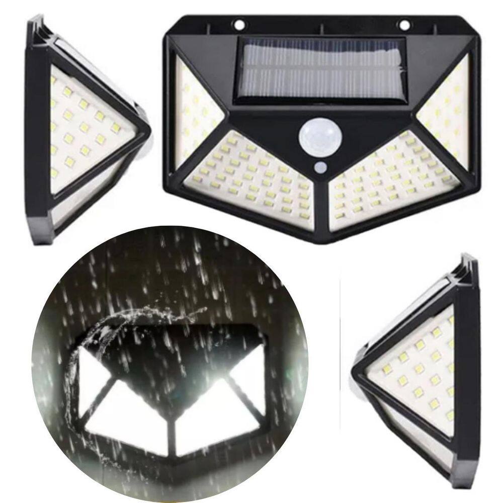 Luminária De Parede Com Sensor De Presença Carrega Com Sol