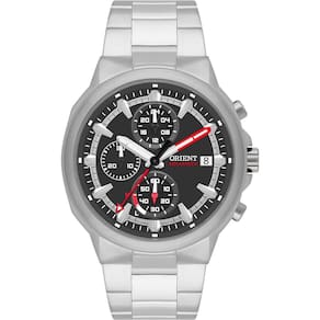 Relógio Orient Masculino Ref: Mbssc282 P1sx Solar Cronógrafo Prateado