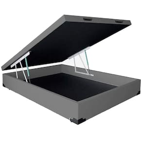 Base Box Baú Universal Corino Casal 36x138x188 Cor Cinza