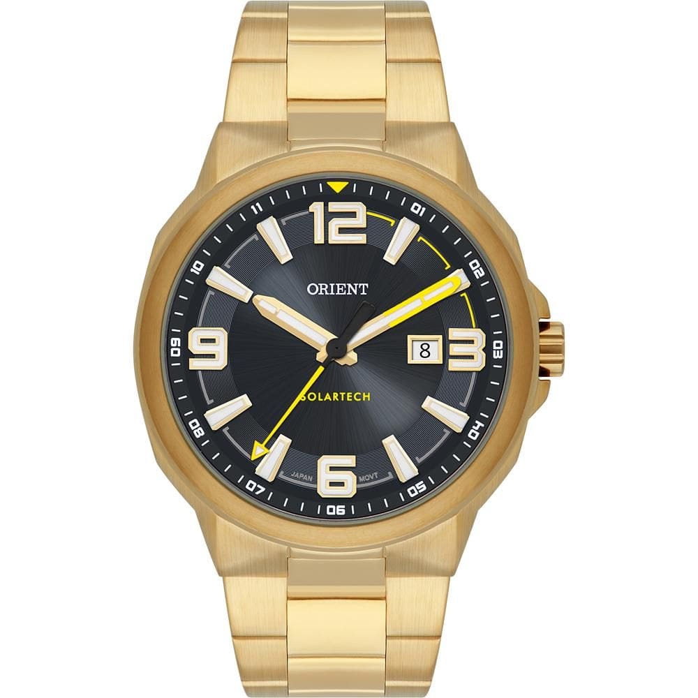 Relógio Orient Masculino Ref: Mgss1302 P2kx Solar Dourado