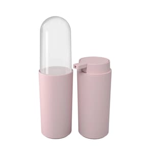 Kit banho com tampa Serene 2 Peças Rosa