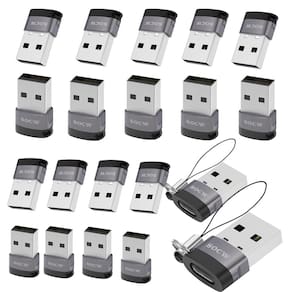 Adaptador USB C fêmea para USB macho socw 2.0 (cinza, 20)