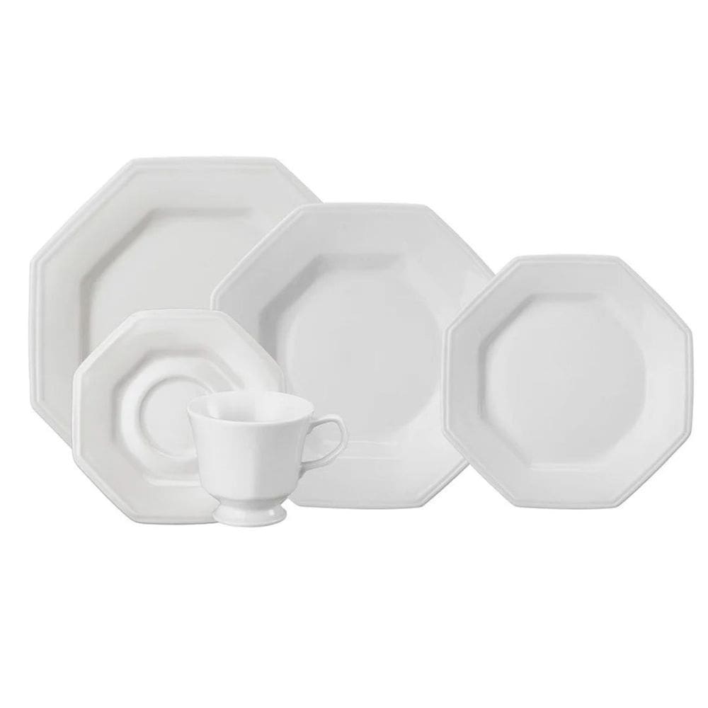 Aparelho de Jantar Porcelana Prisma 20 Peças - Schmidt