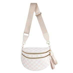Bolsa tiracolo MEISEY xadrez preta e branca para mulheres