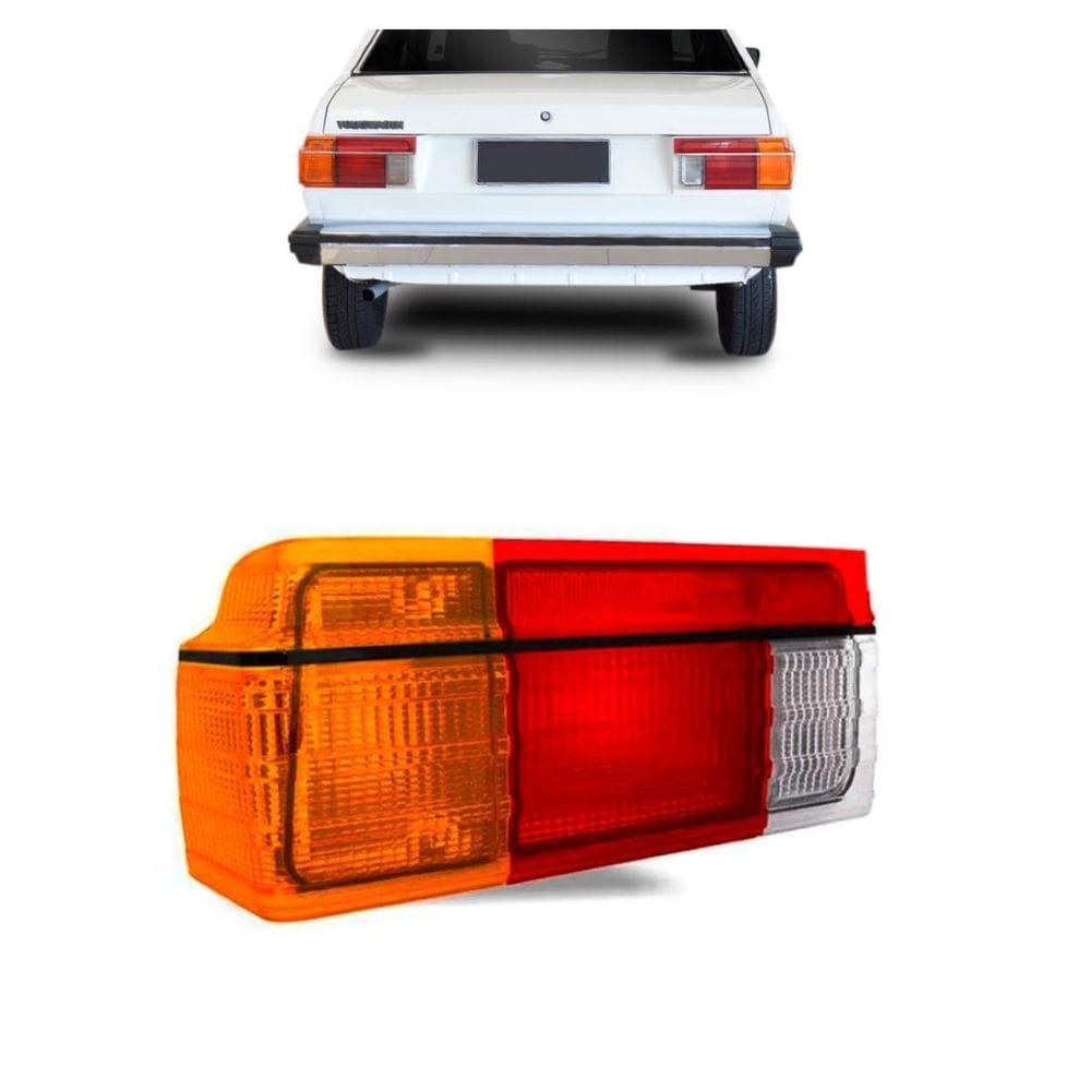 Lanterna Traseira Voyage 1982 A 1984 Tricolor Friso Preto