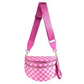 Bolsa tiracolo MEISEY xadrez preta e branca para mulheres