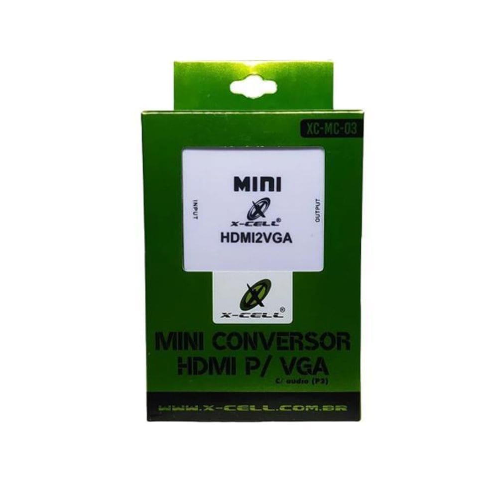 Mini Conversor Hdmi Para Vga Xc-Mc-02 X-Cell